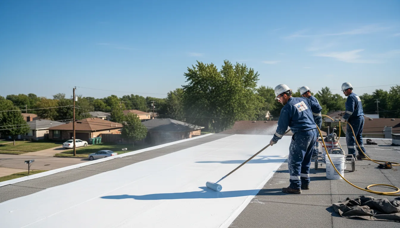 Commercial roof coating in Dearing, KS near me